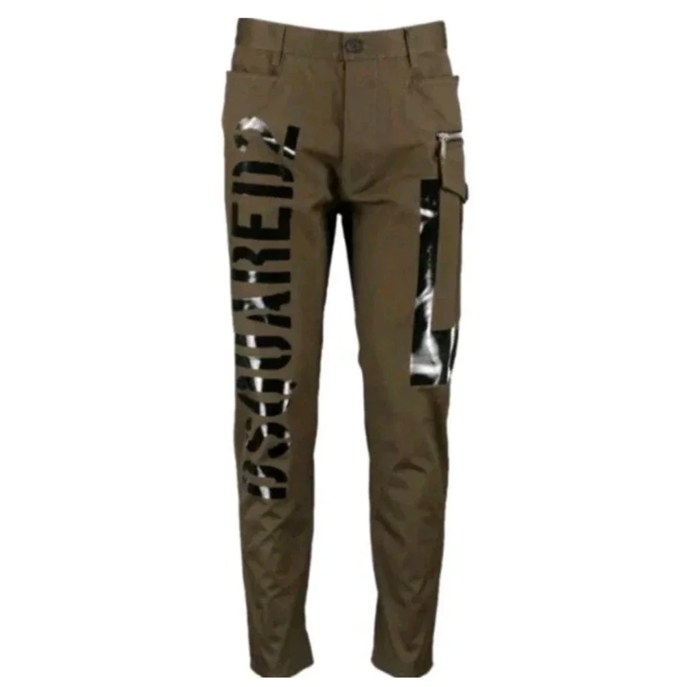Dsquared2 Military Green Cargo‎ Trousers Men's 48 Made In Italy